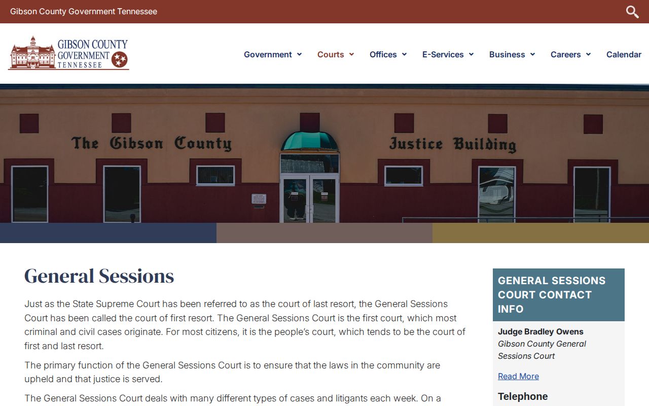 Gibson County warrant and arrest court information