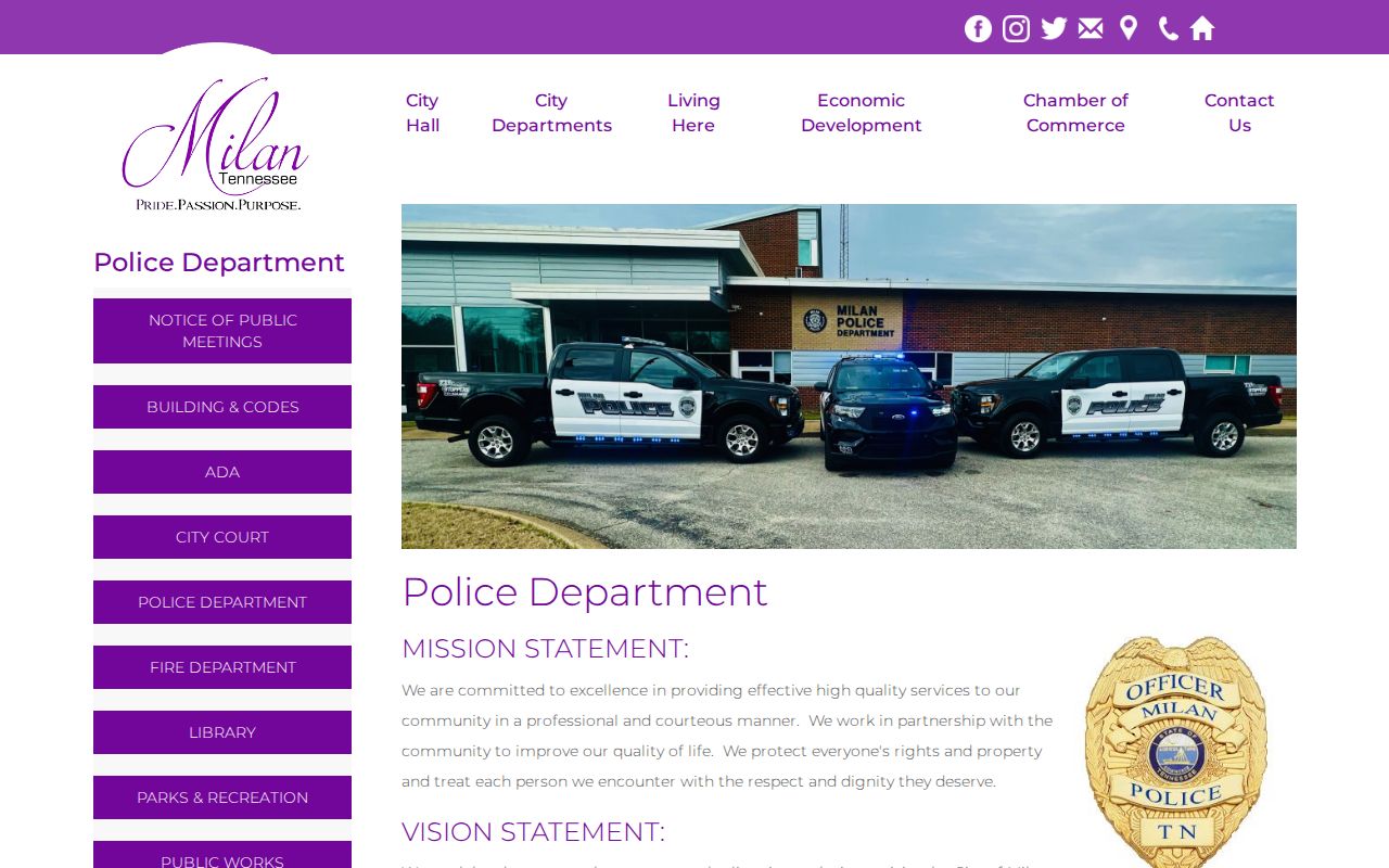 Milan Police Department source for Milan recent arrest records